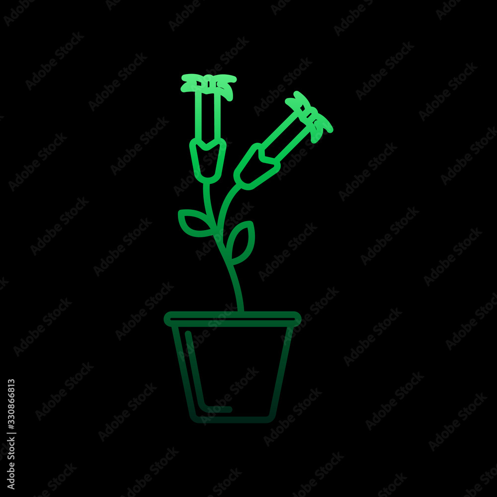 Poster crocus in pot nolan icon. simple thin line, outline vector of flower icons for ui and ux, website or
