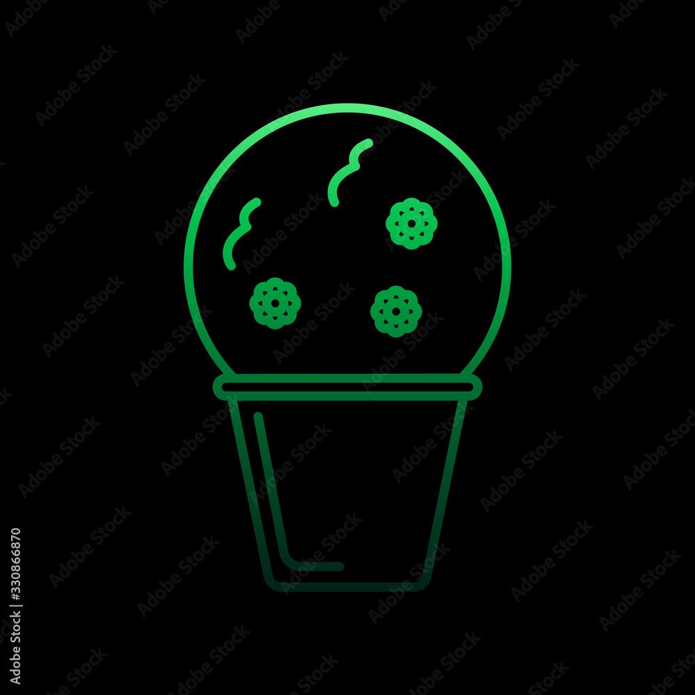 Poster shrub in pot nolan icon. simple thin line, outline vector of flower icons for ui and ux, website or 