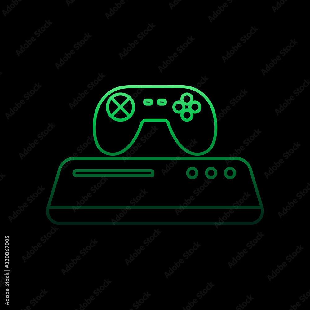Poster game console nolan icon. simple thin line, outline vector of gaming icons for ui and ux, website or 