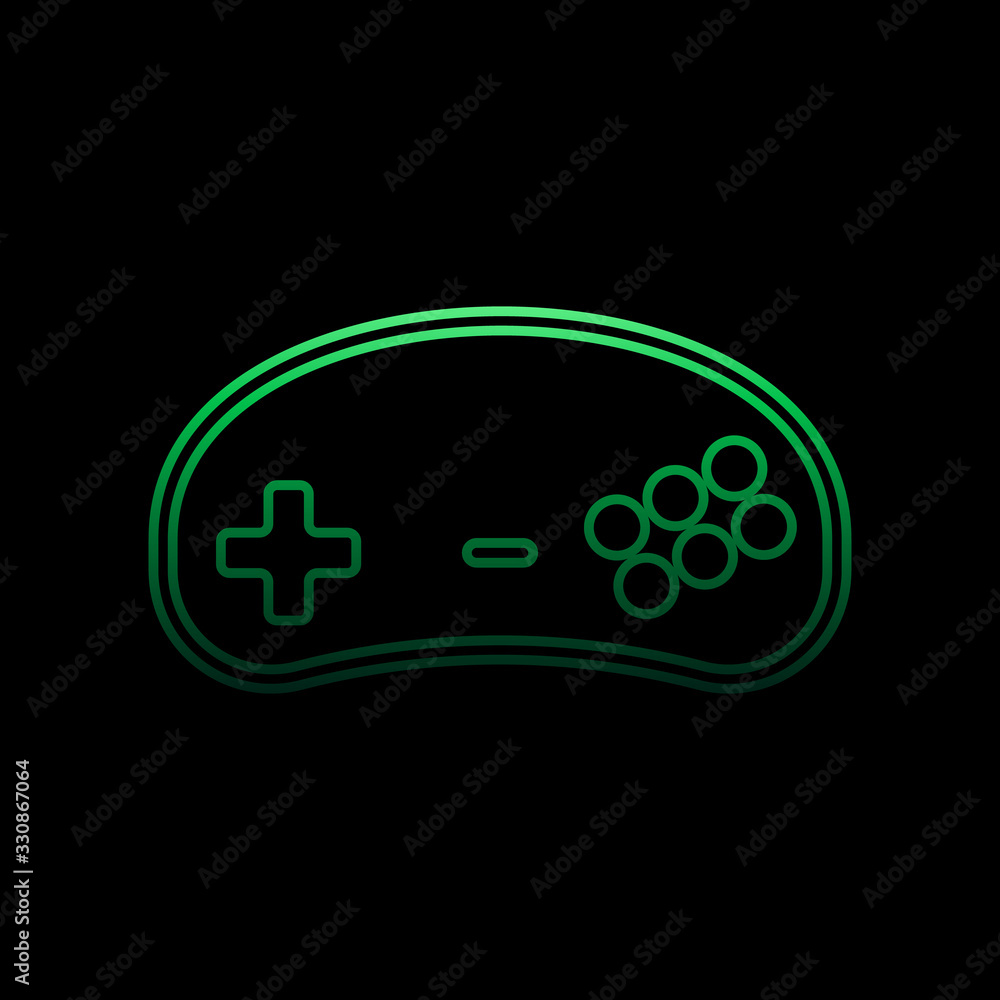 Poster gaming console nolan icon. simple thin line, outline vector of gaming icons for ui and ux, website o