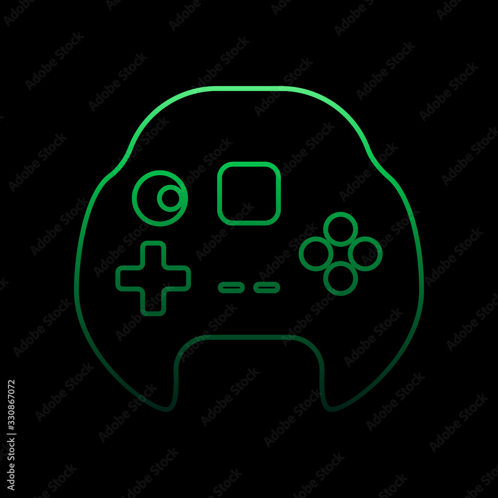 Poster gaming console nolan icon. simple thin line, outline vector of gaming icons for ui and ux, website o