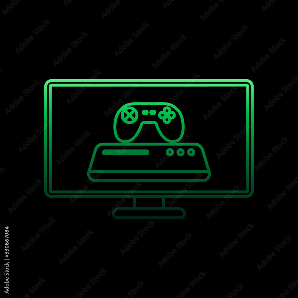 Poster game console nolan icon. simple thin line, outline vector of gaming icons for ui and ux, website or 