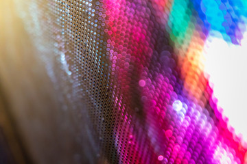 CloseUp LED blurred screen. LED soft focus background. abstract background ideal for design.