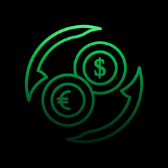 Currency exchange nolan icon. Simple thin line, outline vector of hotel icons for ui and ux, website or mobile application