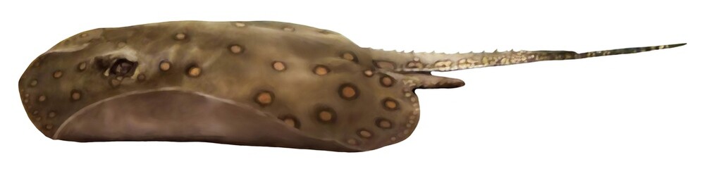 stingray realistic illustration on white no background