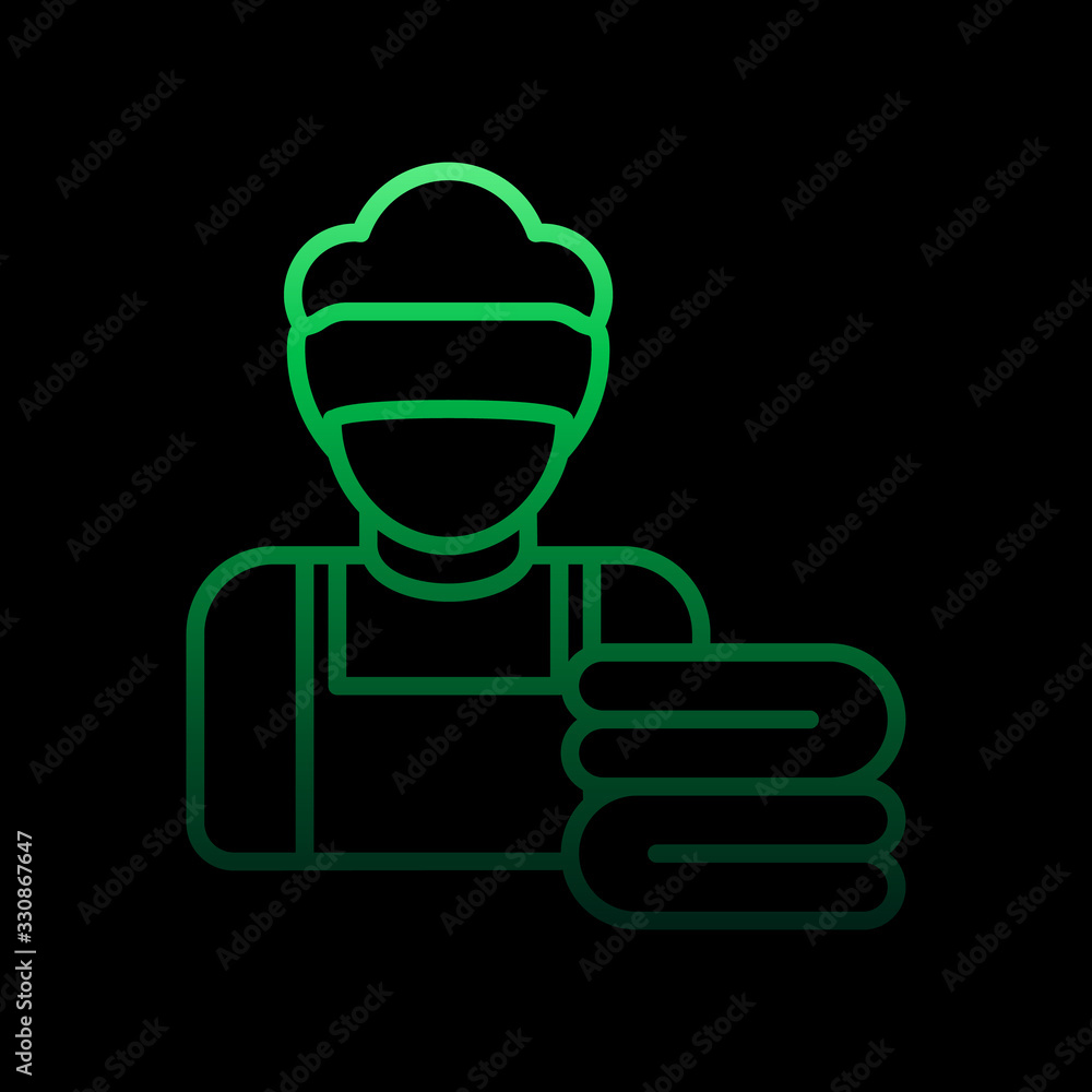 Poster maid nolan icon. simple thin line, outline vector of hotel icons for ui and ux, website or mobile ap