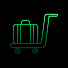 The hotel's wheelchair nolan icon. Simple thin line, outline vector of hotel icons for ui and ux, website or mobile application