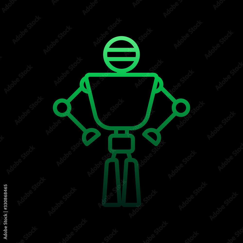 Poster robot nolan icon. simple thin line, outline vector of intelligence icons for ui and ux, website or m