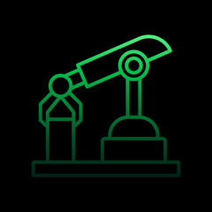 Robot in production nolan icon. Simple thin line, outline vector of intelligence icons for ui and ux, website or mobile application