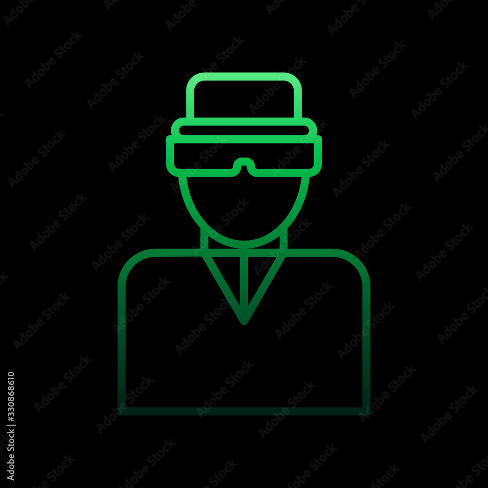 Poster virtual reality glasses nolan icon. simple thin line, outline vector of intelligence icons for ui an