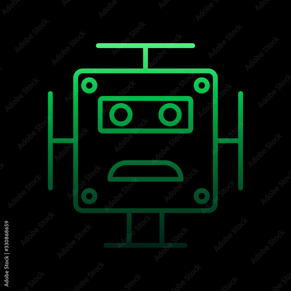 Poster robot nolan icon. simple thin line, outline vector of intelligence icons for ui and ux, website or m