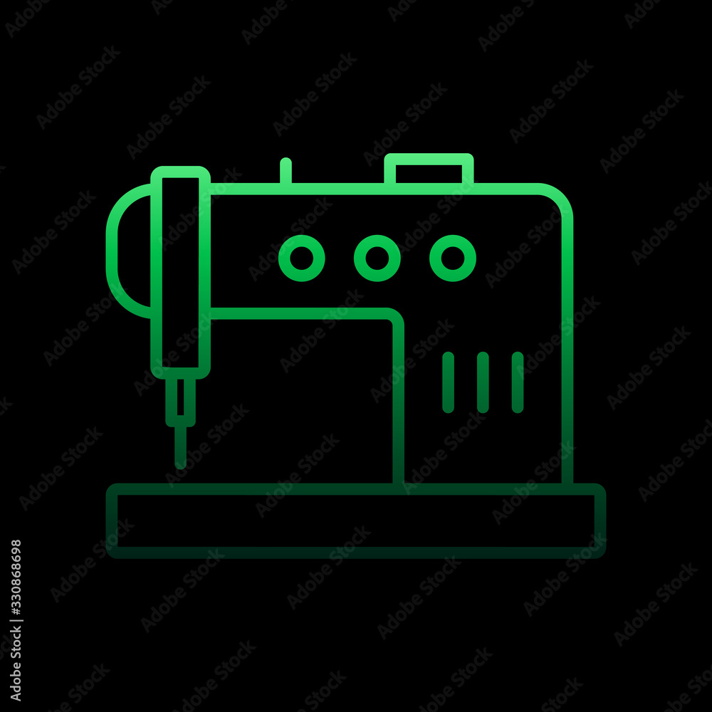 Poster sewing machine nolan icon. simple thin line, outline vector of intelligence icons for ui and ux, web