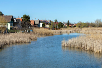 Floating swamp trail in Szigetszentmiklos, Hungary