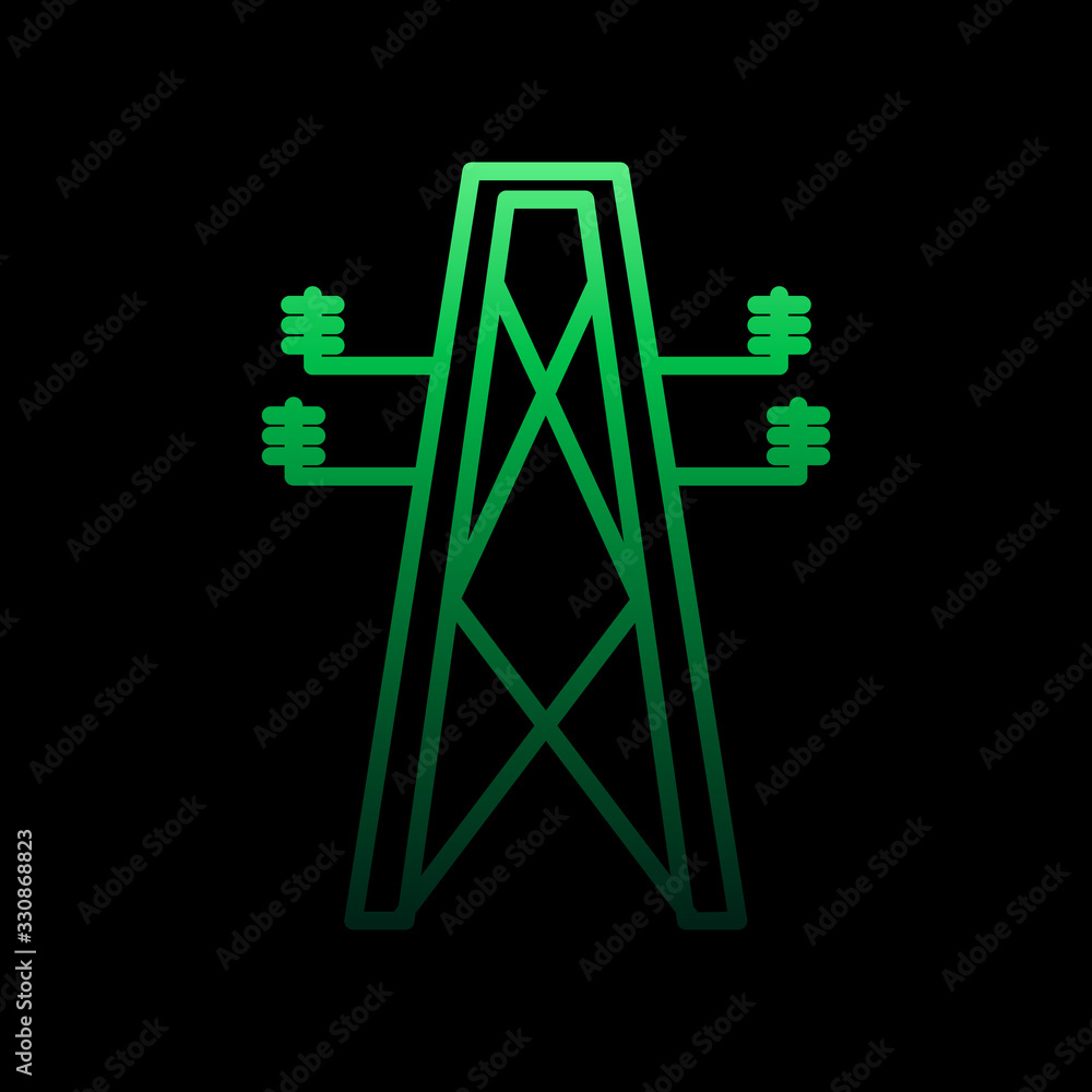 Poster electric pole nolan icon. simple thin line, outline vector of intelligence icons for ui and ux, webs