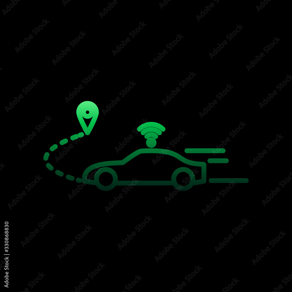 Poster self-propelling car nolan icon. simple thin line, outline vector of intelligence icons for ui and ux