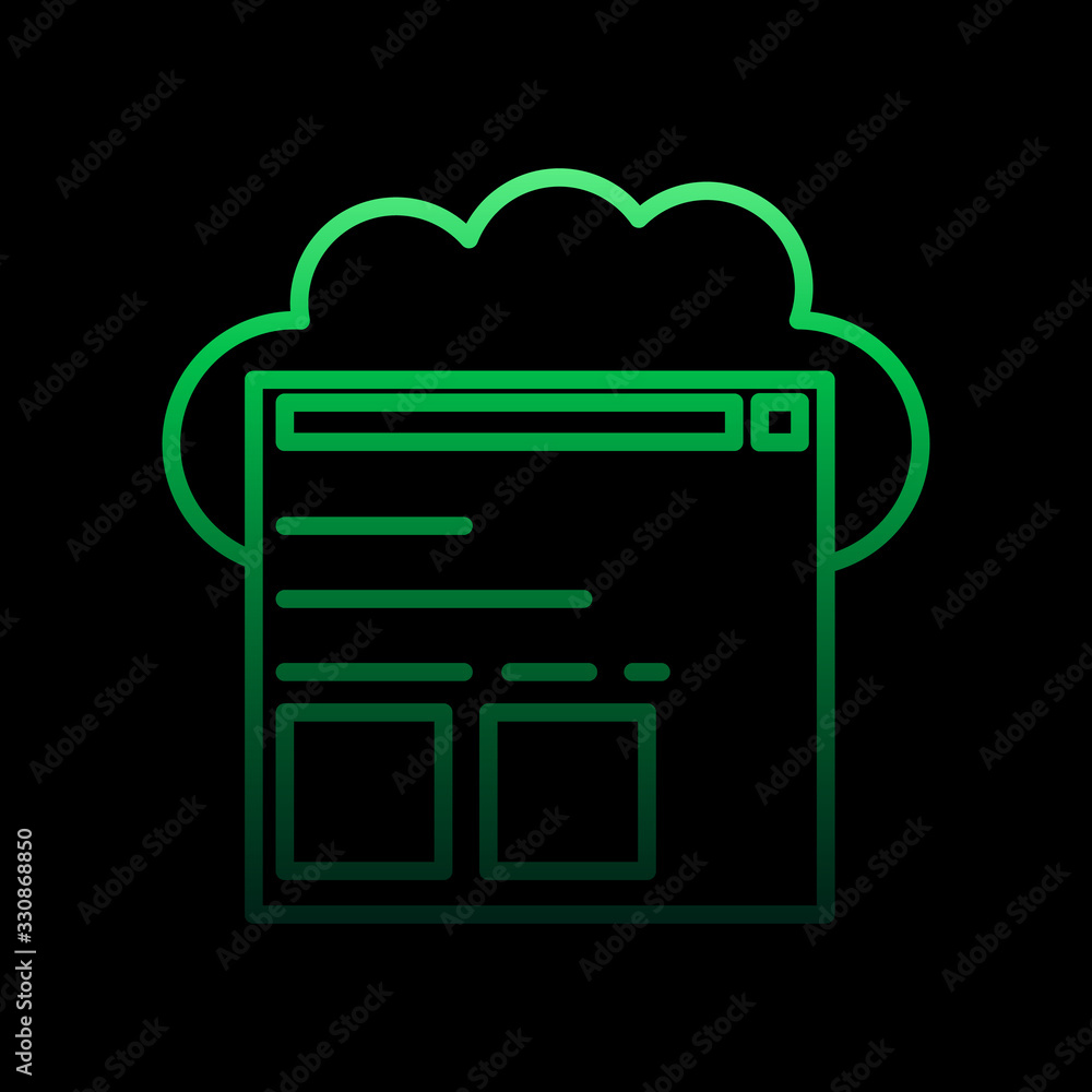 Poster internet in the cloud nolan icon. simple thin line, outline vector of intelligence icons for ui and 