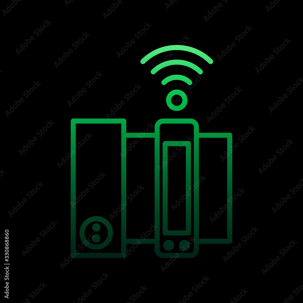 Poster signaling device nolan icon. simple thin line, outline vector of intelligence icons for ui and ux, w