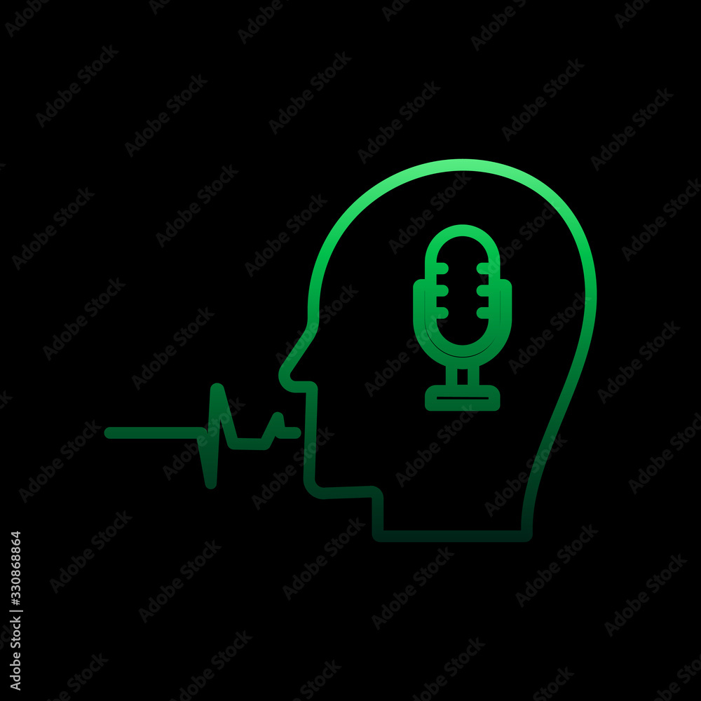 Poster digital sound nolan icon. simple thin line, outline vector of intelligence icons for ui and ux, webs