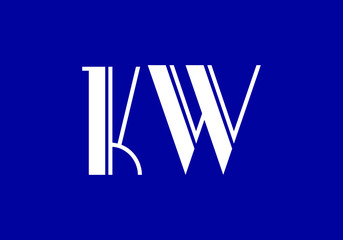 K W Initial Letter Logo design vector template, Graphic Alphabet Symbol for Corporate Business Identity