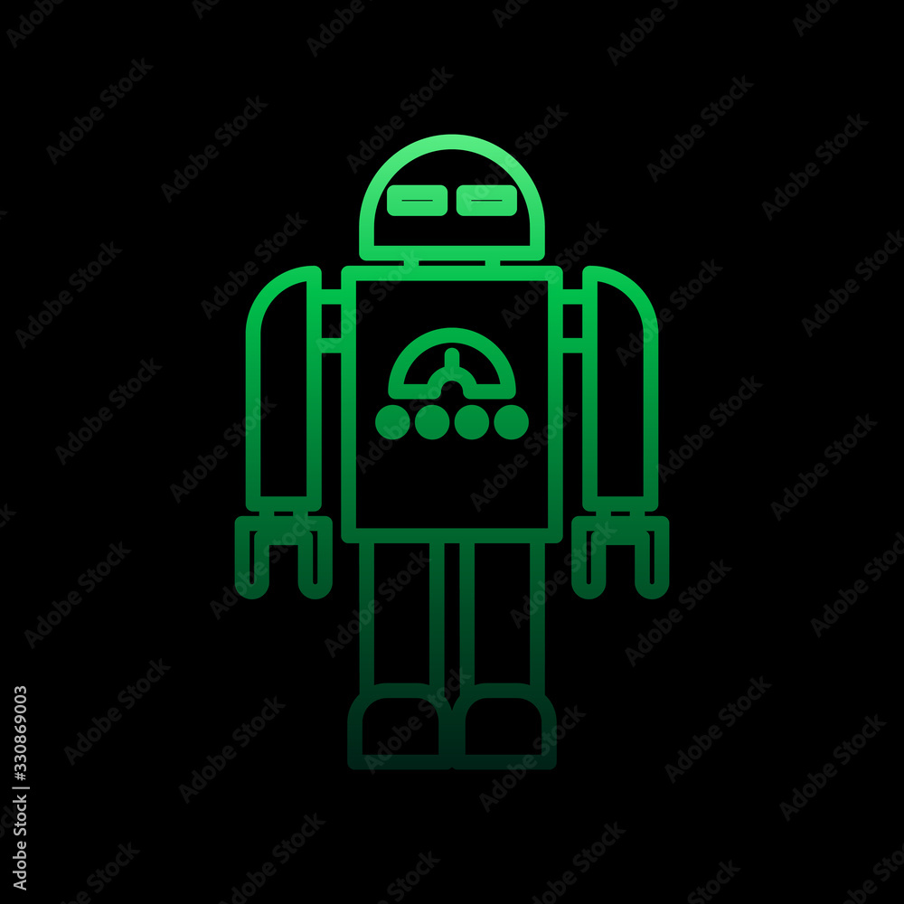 Poster robot nolan icon. simple thin line, outline vector of intelligence icons for ui and ux, website or m