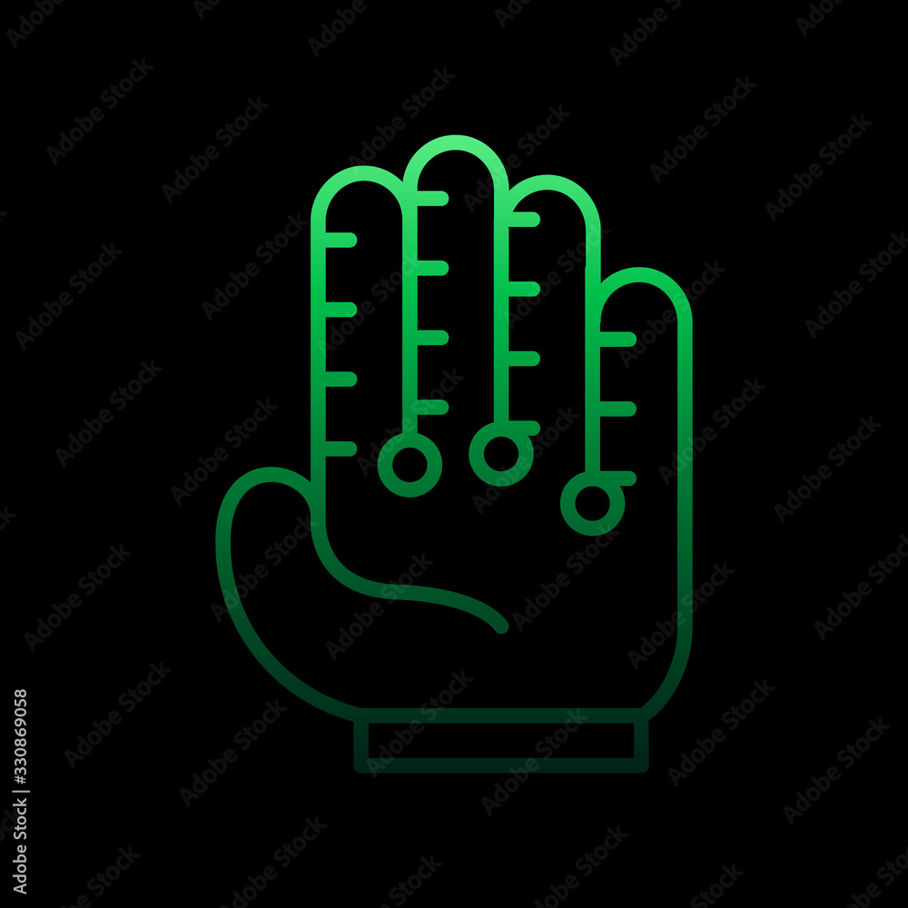 Aufkleber virtual reality gloves nolan icon. simple thin line, outline vector of intelligence icons for ui and