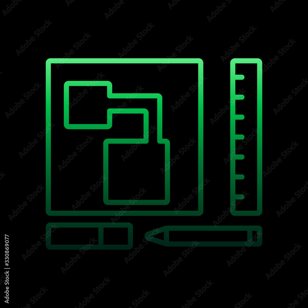 Poster drawing nolan icon. simple thin line, outline vector of intelligence icons for ui and ux, website or