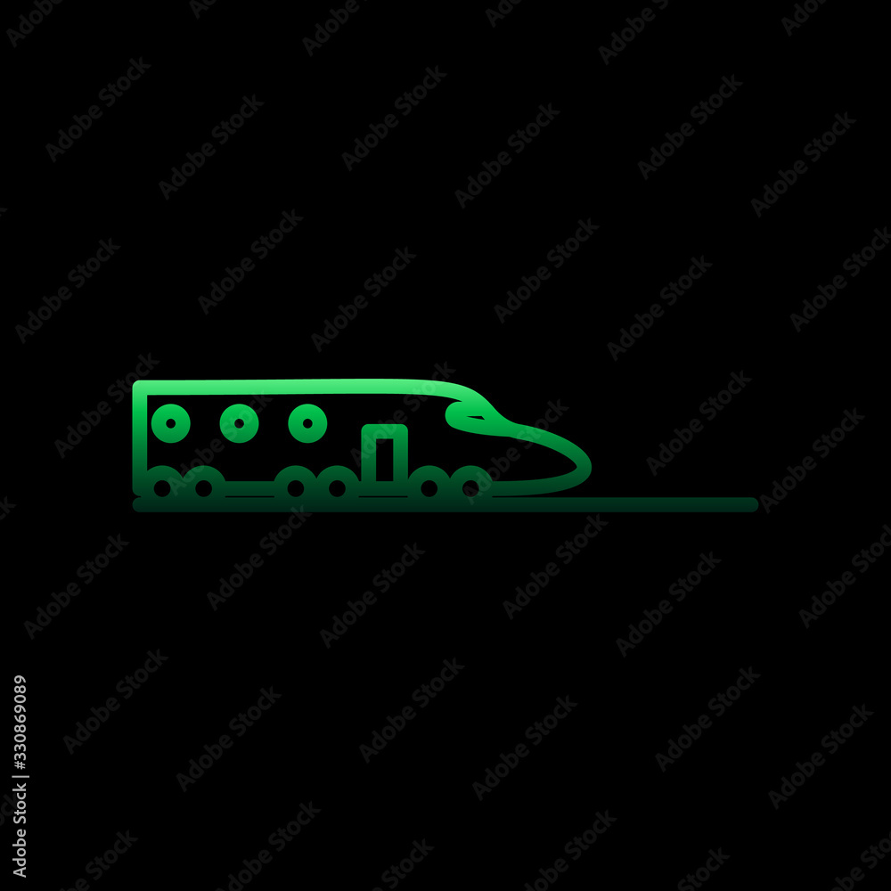 Poster high speed train nolan icon. simple thin line, outline vector of intelligence icons for ui and ux, w