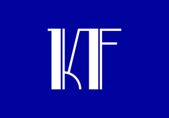 K F Initial Letter Logo design vector template, Graphic Alphabet Symbol for Corporate Business Identity