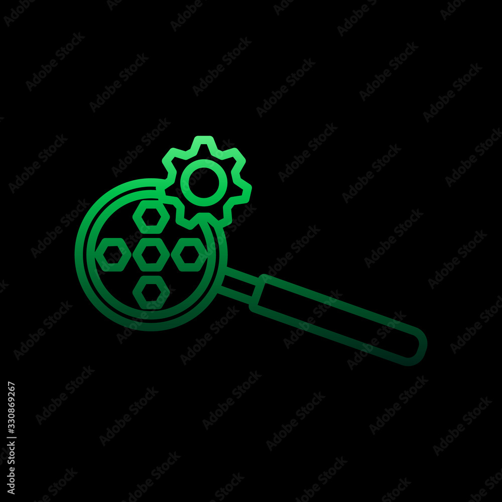 Poster magnifier and mechanism nolan icon. simple thin line, outline vector of intelligence icons for ui an