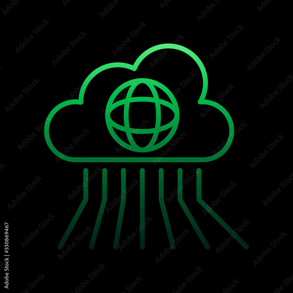Poster internet cloud nolan icon. simple thin line, outline vector of intelligence icons for ui and ux, web