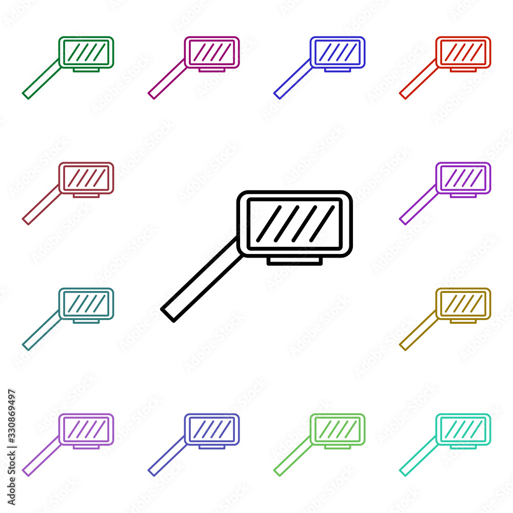 Poster pit stop multi color style icon. simple thin line, outline vector of motor sports icons for ui and u