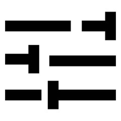 Sound bars icon. Multimedia mixer icon. Media player equalizer sign.