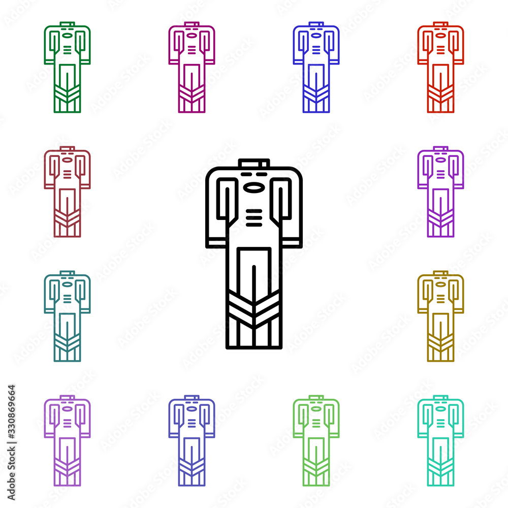 Aufkleber race suit multi color style icon. simple thin line, outline vector of motor sports icons for ui and 