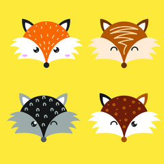 Cute Wolf Scandinavian Design eps.10