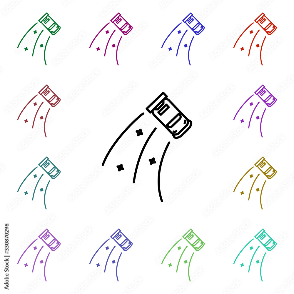 Poster drifting multi color style icon. simple thin line, outline vector of motor sports icons for ui and u