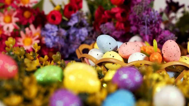 Colorful Traditional Celebration Easter Paschal Eggs