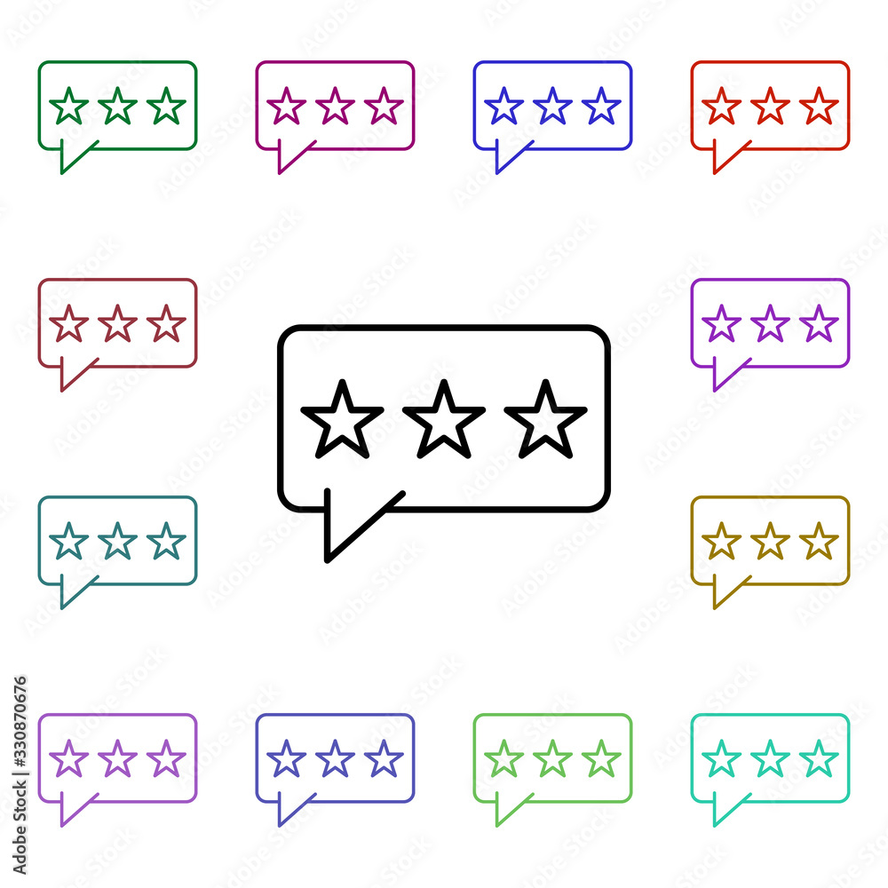 Poster overview multi color style icon. simple thin line, outline vector of online shopping icons for ui an