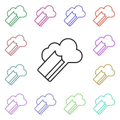 card storage multi color style icon. Simple thin line, outline vector of online shopping icons for ui and ux, website or mobile application
