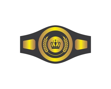 Boxing Belt Champion Logo Icon Vector
