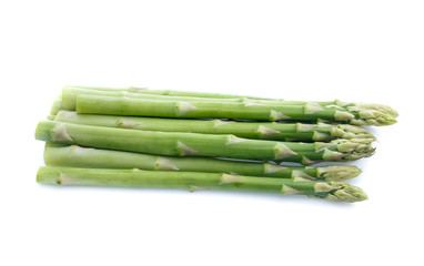 Asparagus on white background