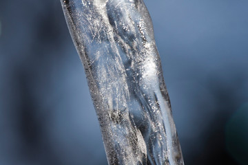 Obraz na płótnie Canvas Icicles Closeup with Detail Frozen