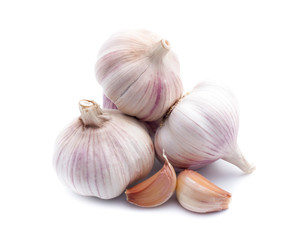 Garlic isolated on white background