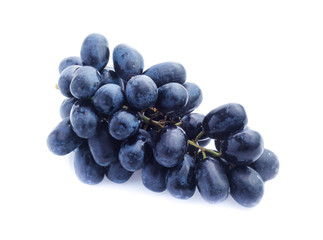 Black grapes, isolated on white