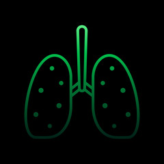 Lung, breath, organ, medical nolan icon. Simple thin line, outline vector of quit smoking icons for ui and ux, website or mobile application