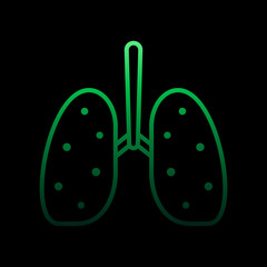 Lung, breath, organ, medical nolan icon. Simple thin line, outline vector of quit smoking icons for ui and ux, website or mobile application