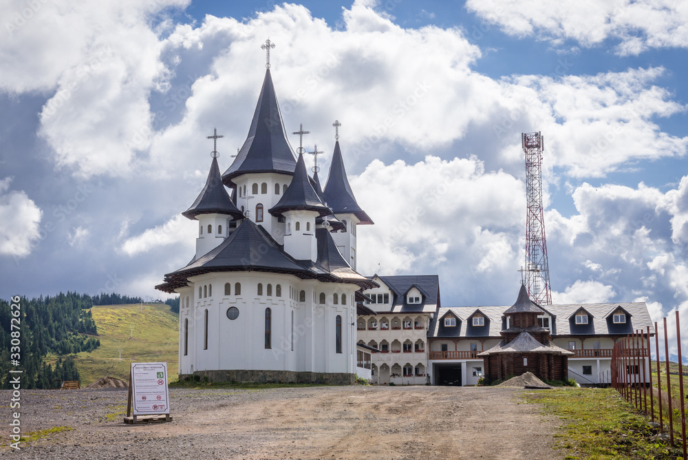 Canvas Prints Monastery on Prislop mountain pass on border of Maramures and Bukovina regions, Romania