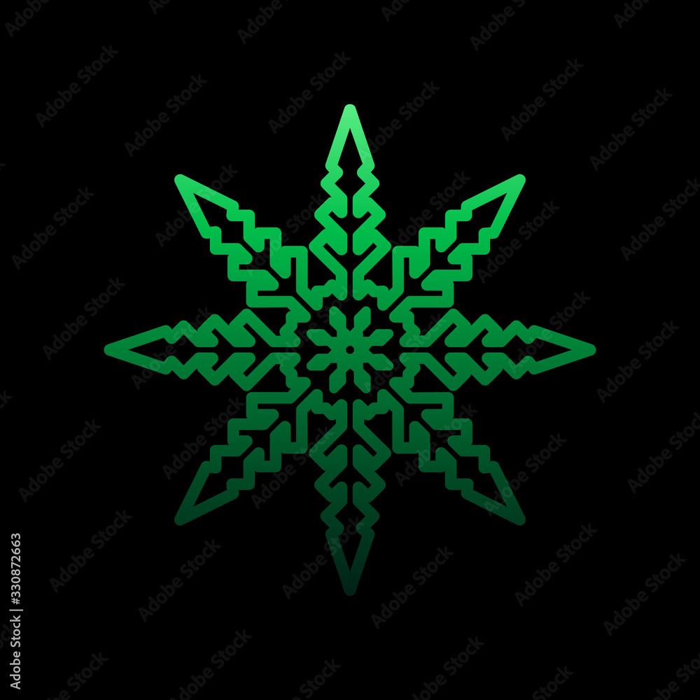 Poster snowflake, snow, winter nolan icon. simple thin line, outline vector of snowflakes icons for ui and 