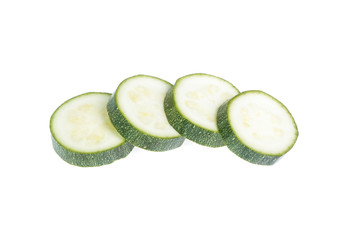 Fresh zucchini on white backgruond