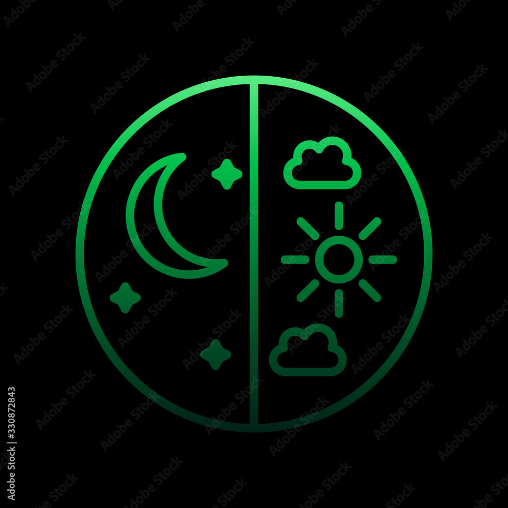 Poster day time nolan icon. simple thin line, outline vector of time icons for ui and ux, website or mobile