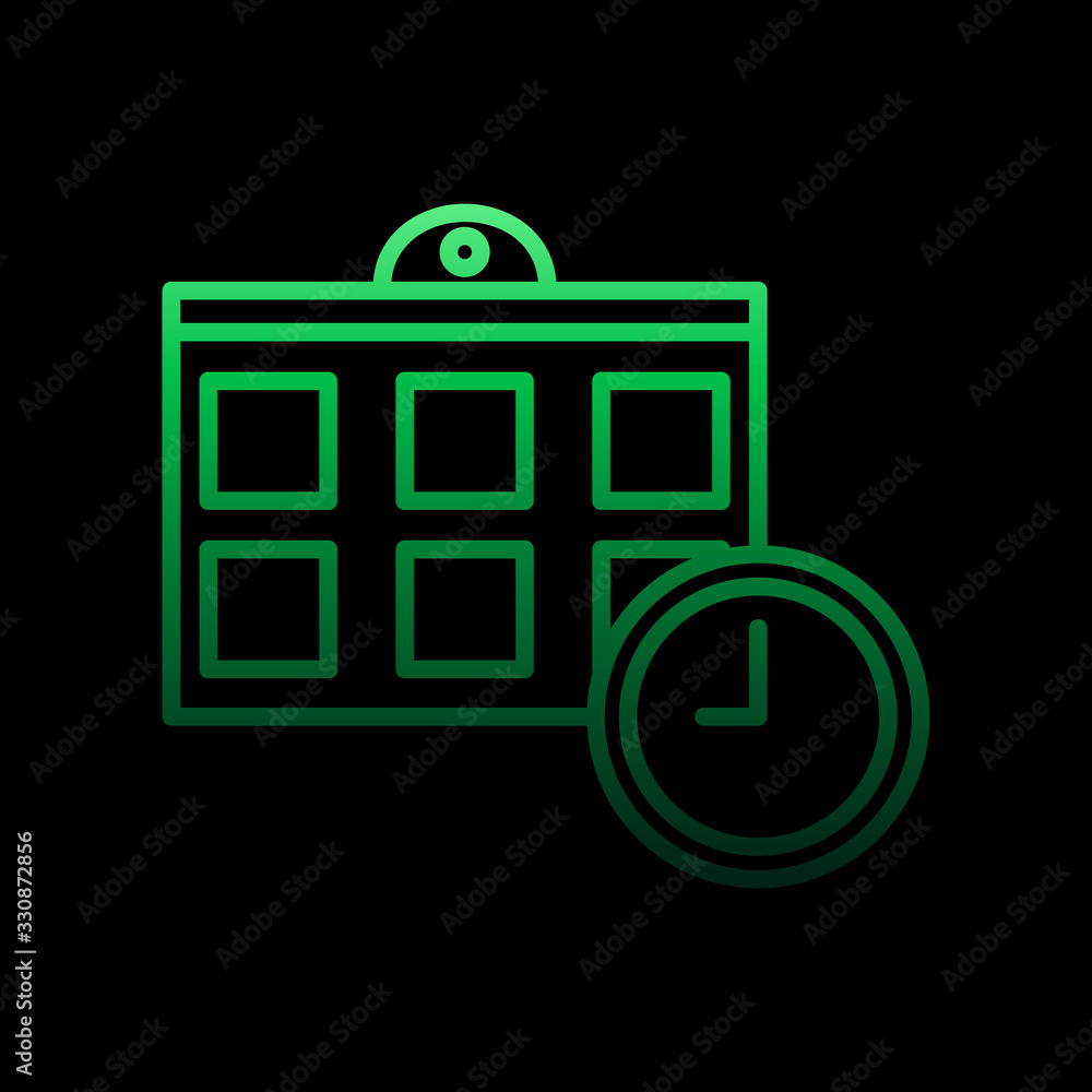 Poster calendar nolan icon. simple thin line, outline vector of time icons for ui and ux, website or mobile